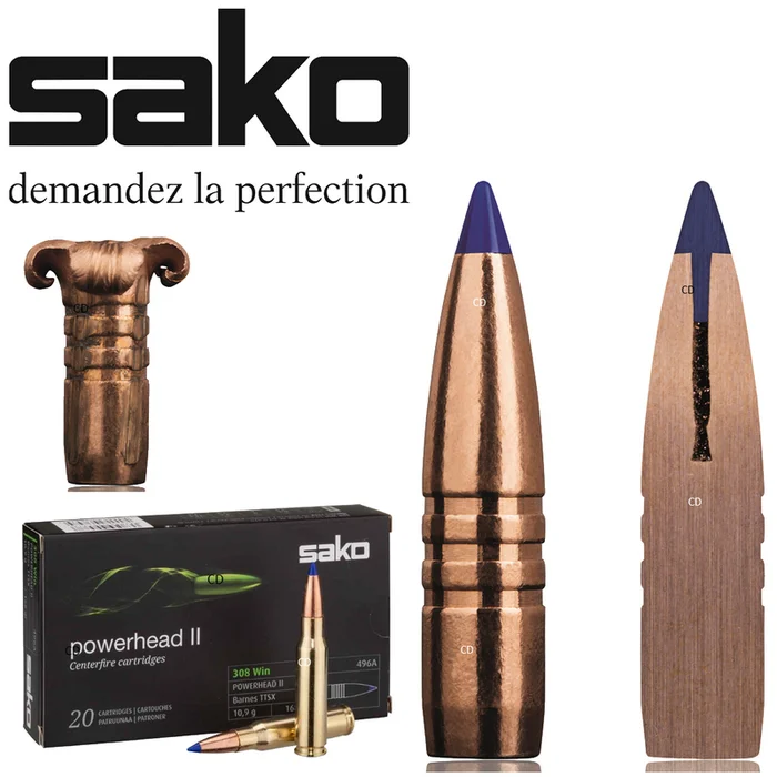 Balles Sako Powerhead II 270 Win 110 Grains Par 20