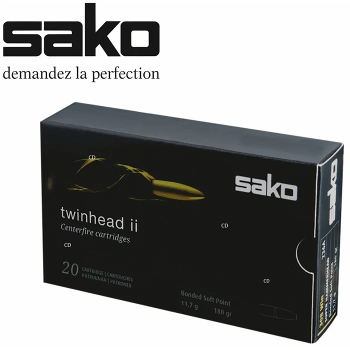 Balles Sako Twinhead II 450 Rigby 450 Grains Par 10