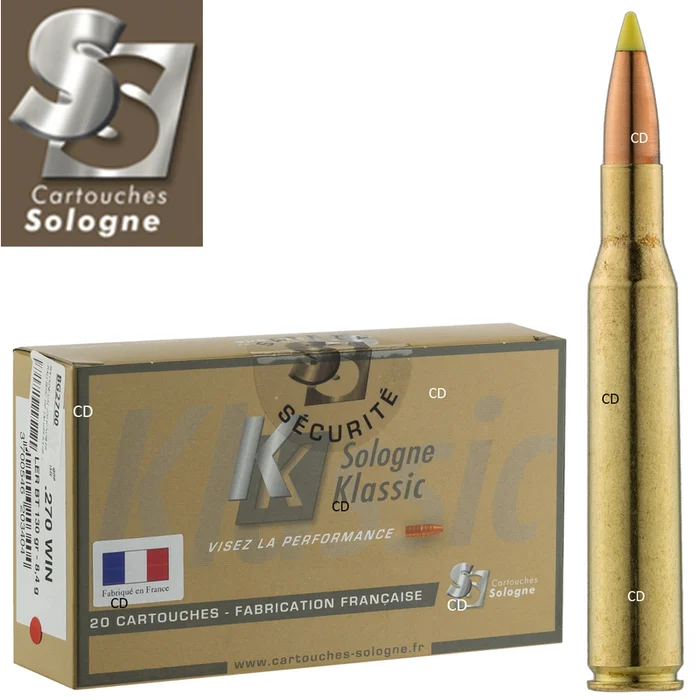 BALLES SOLOGNE KLASSIC 270 WIN 130 GRAINS PAR 20