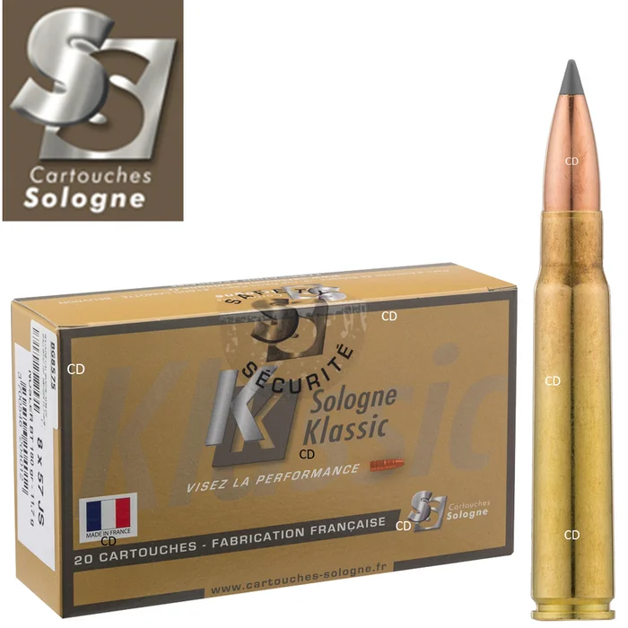 BALLES SOLOGNE KLASSIC 8X57 JS 180 GRAINS PAR 20