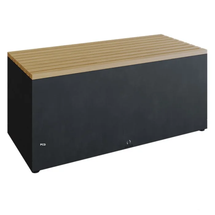 Banc Garden Acier Laqué Noir Ofyr
