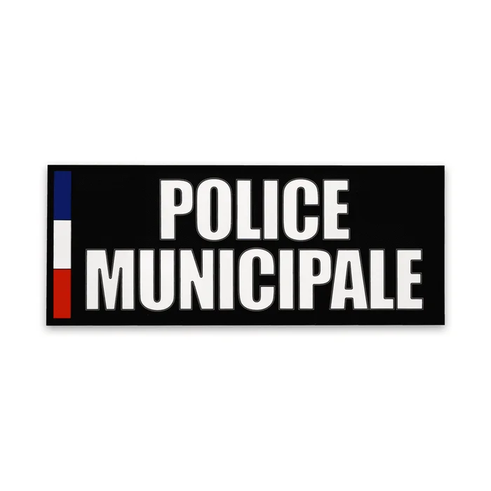 Bandeau de poitrine Police municipale PVC 10 x 4 cm