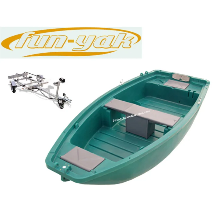BARQUE FUN YAK 280 VERT + REMORQUE +TREUIL