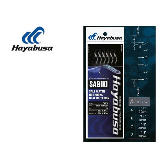 Bas De Ligne Mer Sabiki Hayabusa Ex125 Taille 1 Par 6