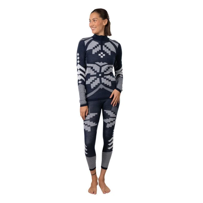 Baselayer femme a manches longues Faith HZ – Royal – Image 3