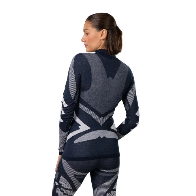 Baselayer femme a manches longues Faith HZ – Royal – Image 4