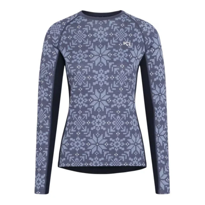 Baselayer femme a manches longues Kari Traa Edith – Moon Blue