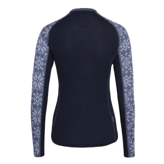 Baselayer femme a manches longues Kari Traa Edith – Moon Blue – Image 2