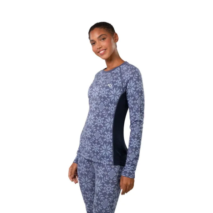 Baselayer femme a manches longues Kari Traa Edith – Moon Blue – Image 3