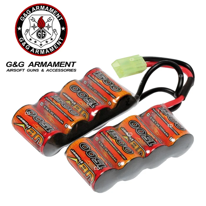 BATTERIE G&G ARMAMENT MINI 9.6V 1500MAH POUR GR4 ET G26