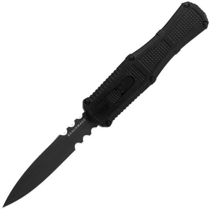 BE3370SGY – Benchmade Claymore Serrated OTF Black Grivory