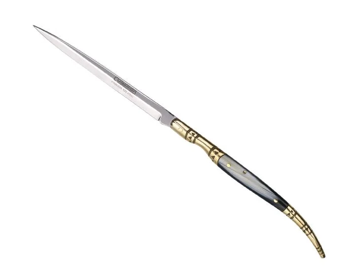 BEL4690 COUTEAU STYLET CUDEMAN FACON CORNE 7CM