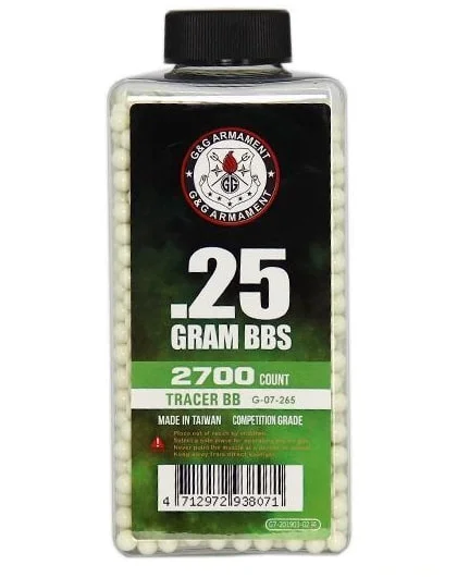 BILLES 0.25G TRACANTES VERTES EN BOUTEILLE DE 2700