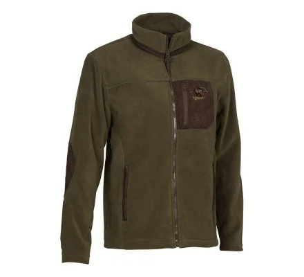 Blouson polaire brodé Sanglier kaki PERCUSSION