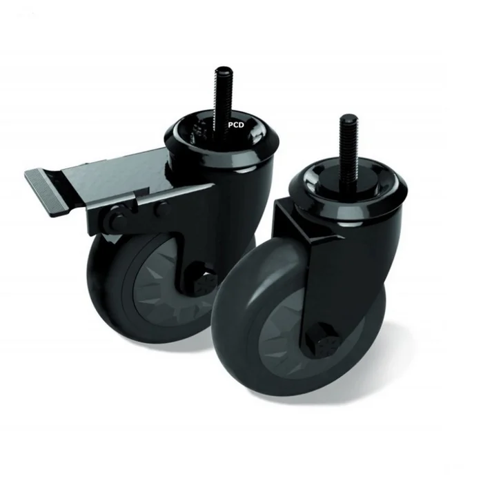 Boîte De 2 roues Pour Table Eucalyptus Ou Meuble Et Module Pour Kamado Big Green Egg