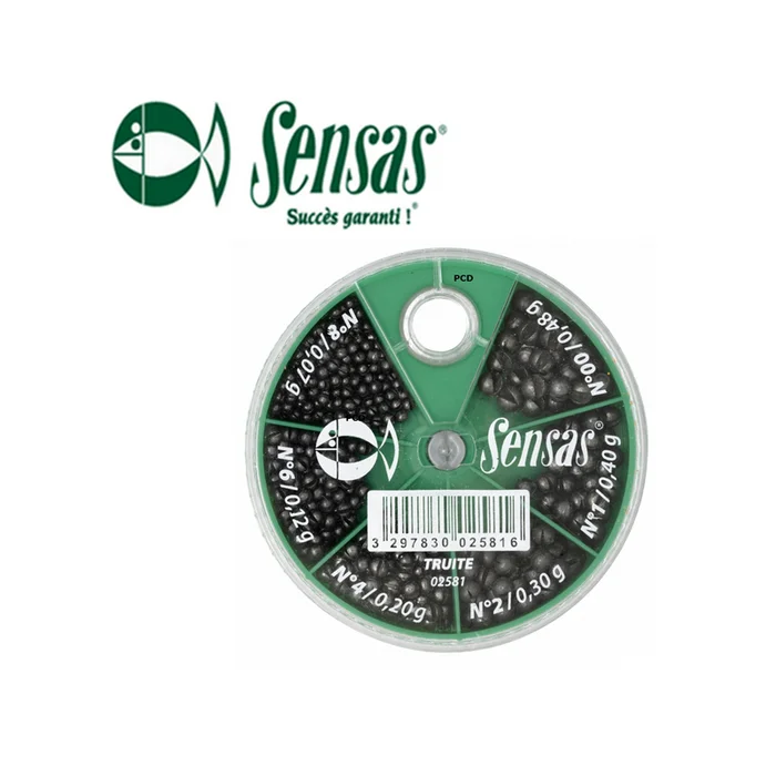 BOITE DE PLOMBS STANDARD TRUITE SENSAS