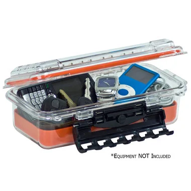 Boîte de rangement étanche Plano en polycarbonate – format 3500 – orange/transparent