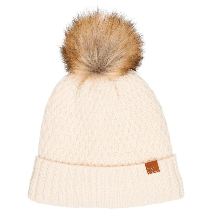 Bonnet Callaway Golf Ladies Pom Pom Beanie Cream