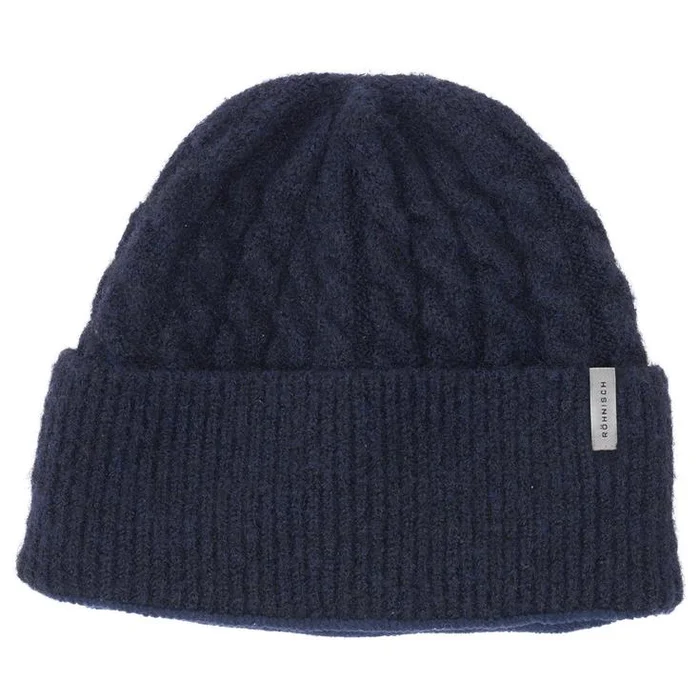 Bonnet Rohnisch Cable Lined Beanie Navy