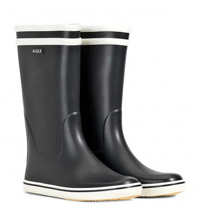 Bottes AIGLE MALOUINE 2 MARINE/BLANC