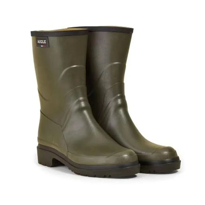 Bottillons Aigle BISON 2 Kaki – Cuir Résistant – Semelle Antidérapante – Confort et Protection Durable