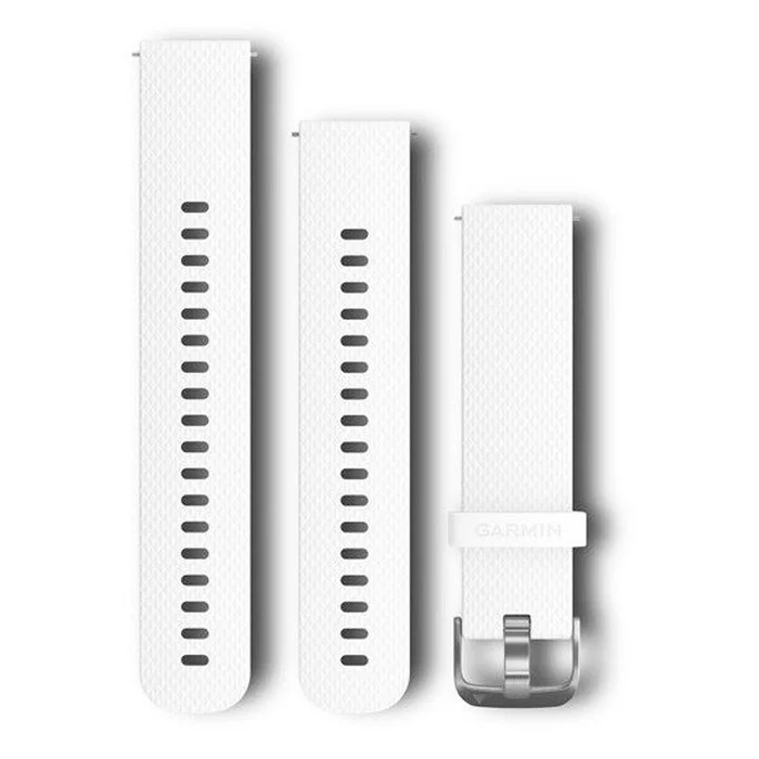Bracelet Garmin Silicon Blanc Boucle Silver S-M-L
