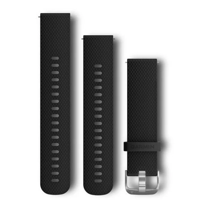 Bracelet Garmin Silicon Noir Boucle Silver S-M-L