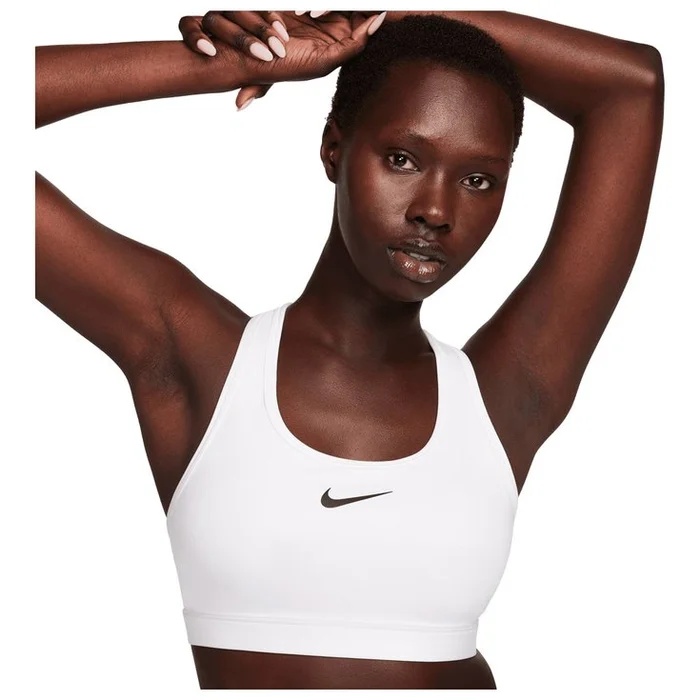 Brassière Nike Swoosh Medium Support White