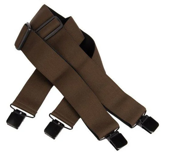 Bretelle avec clips d&rsquo;attaches marron SOMLYS