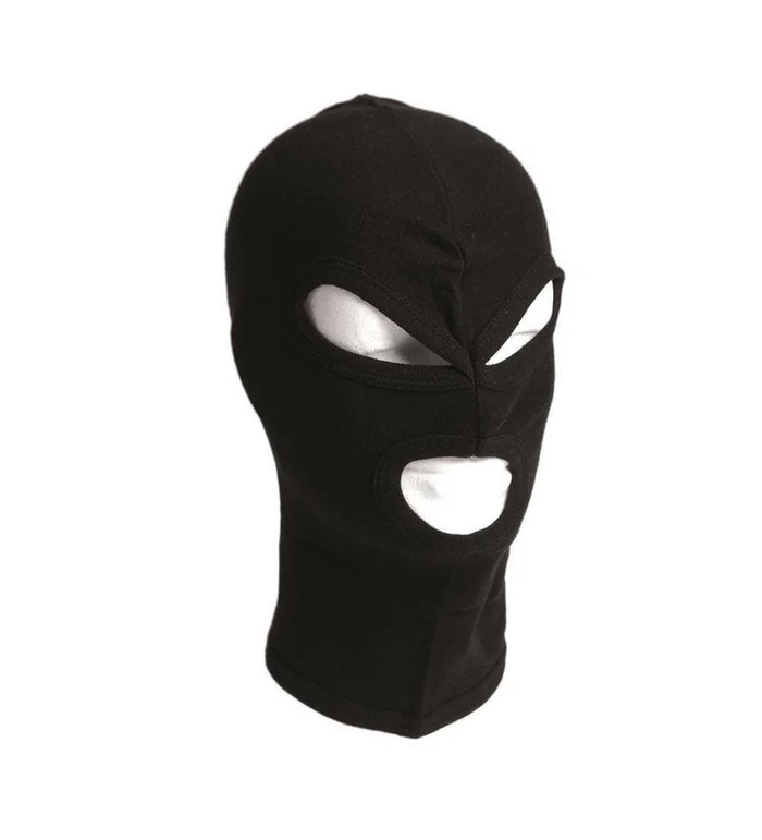 Cagoule 3 trous en coton Noire