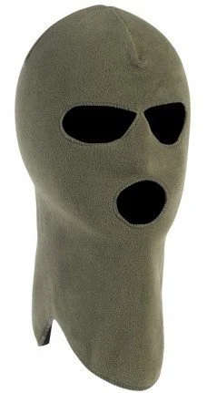 Cagoule polaire trois trous kaki PERCUSSION