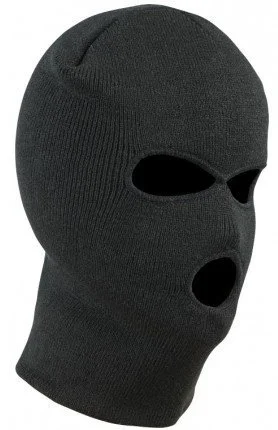 Cagoule trois trous noir PERCUSSION