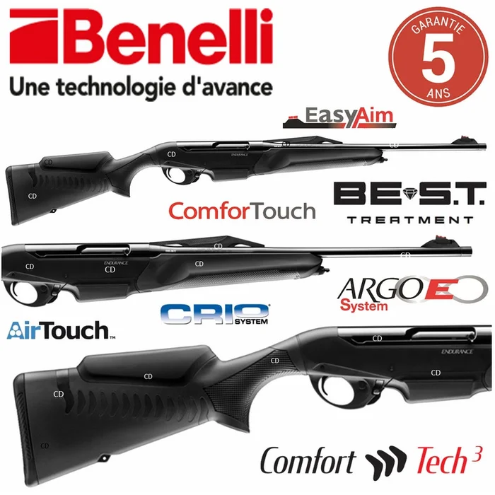 Carabine Benelli Argo Endurance BE.S.T Comfortech 3 Noire Filetée