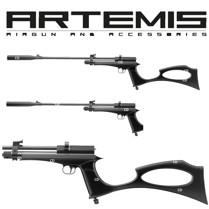 Carabine /Pistolet Artémis CP2 Black 5.5mm Avec Crosse Amovible