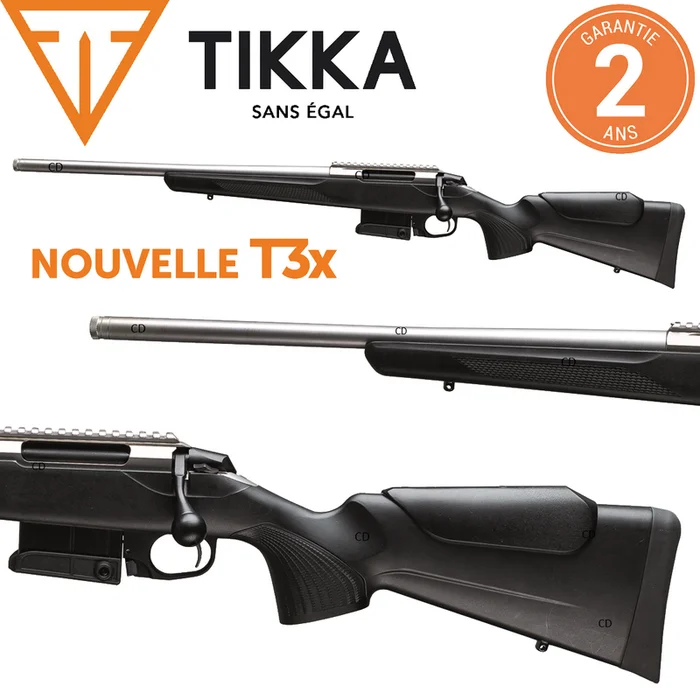 Carabine Tikka T3x CTR Compact Tactical Rifle Gaucher Inox 308 Win Busc Réglable