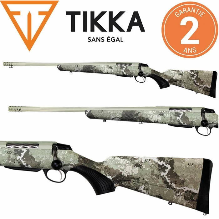 Carabine Tikka T3x Lite Veil Alpine Flutée Filetée Cérakote Gaucher