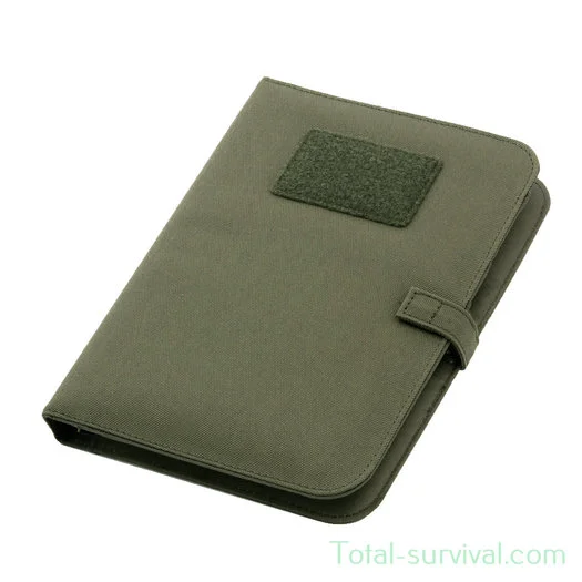 Carnet de notes en polyester Fosco Outdoor grande, vert armée