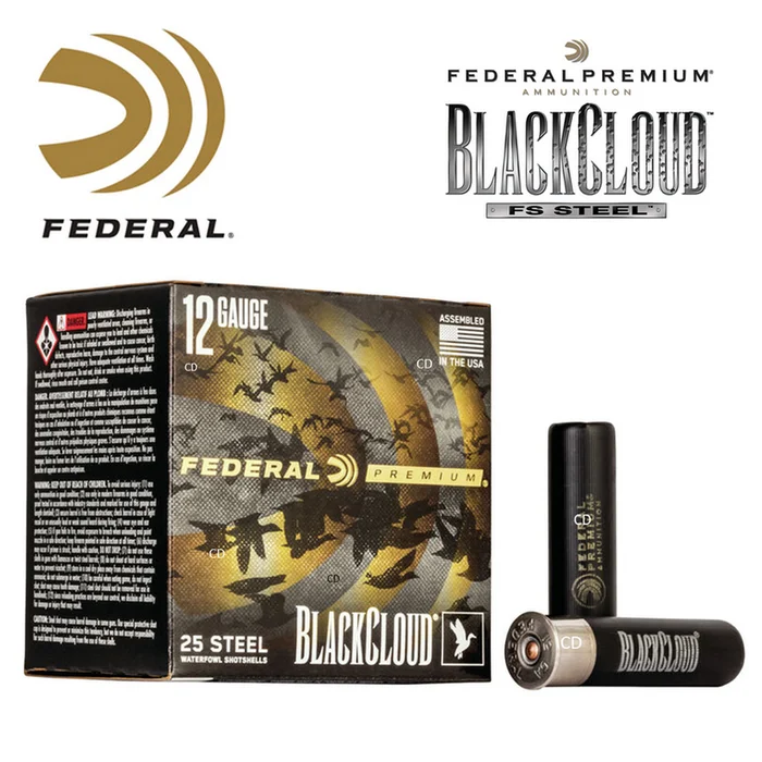 CARTOUCHES ACIER BLACK CLOUD WATERFOWL FEDERAL 12 /76 PAR 25
