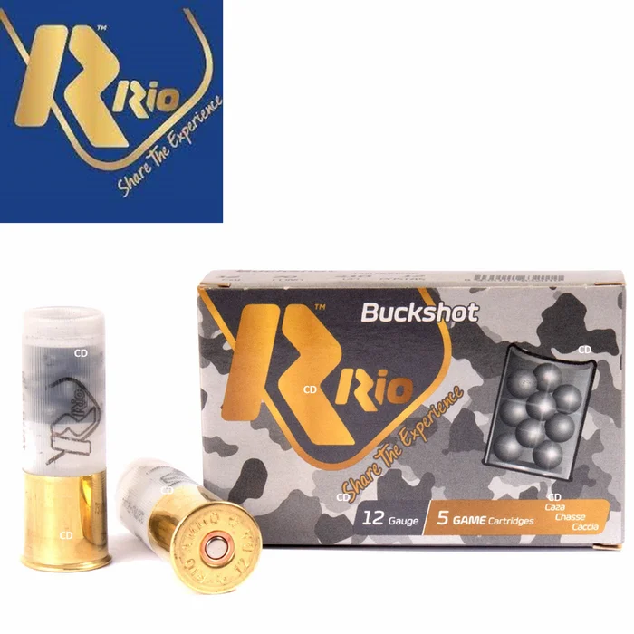 Cartouches Chevrotines Rio Buck 12 /70 34g 9 Grains Par 5