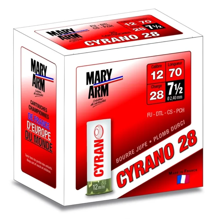 CARTOUCHES CYRANO SPORT 12/28G N7.5