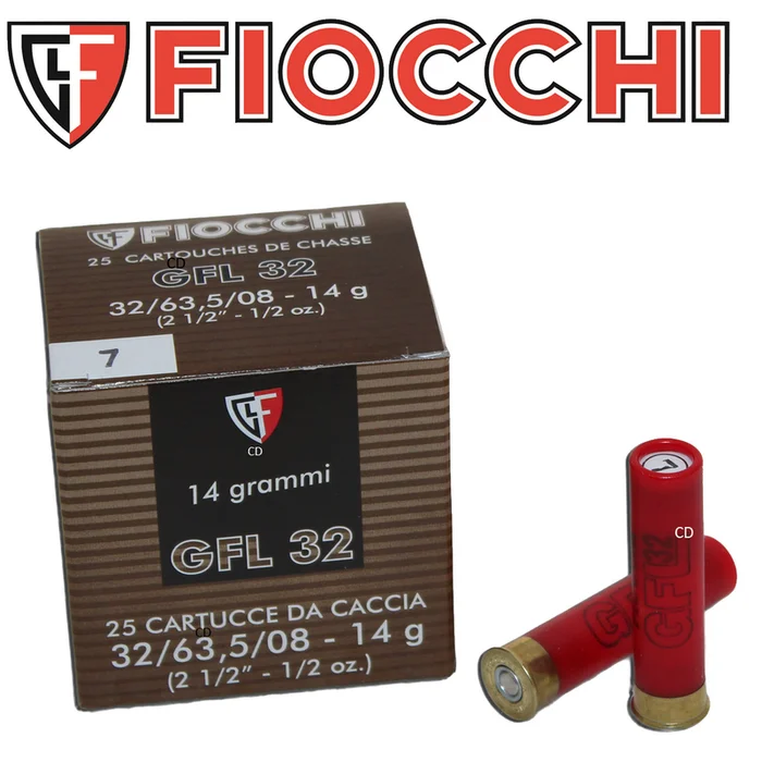 CARTOUCHES FIOCCHI GFL 32 14MM 14G PAR 25