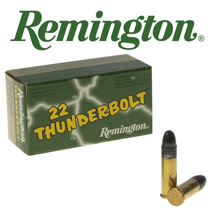 Cartouches Remington 22LR Thumderbolt Par 500