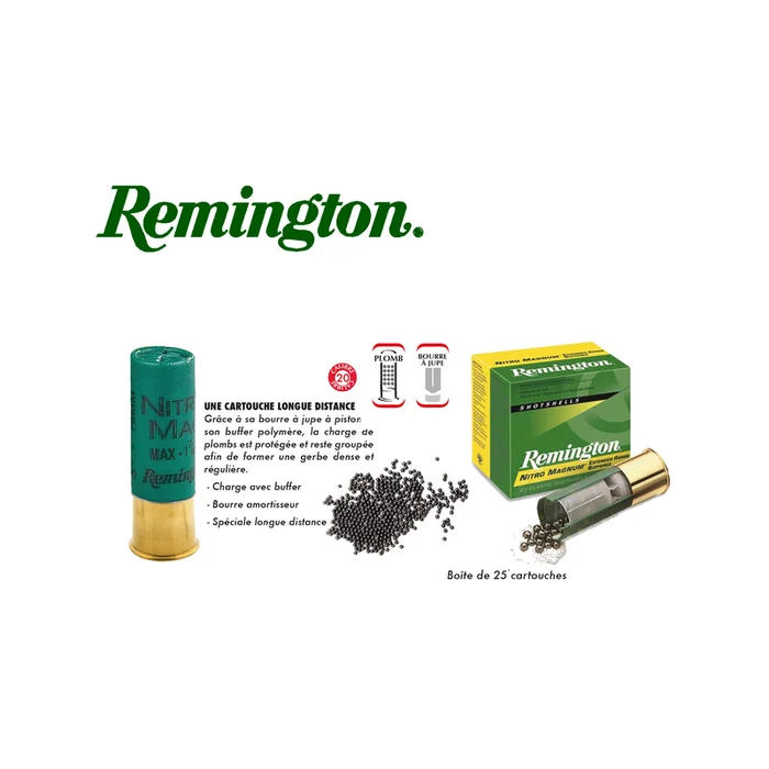 CARTOUCHES REMINGTON NITRO MAGNUM 20 /76