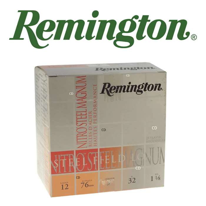 CARTOUCHES REMINGTON NITRO STEEL MAGNUM 12 /76 32G PB2 PAR 25