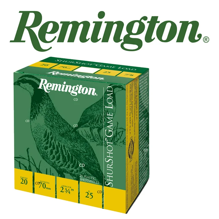 CARTOUCHES REMINGTON SHURSHOT GS 20 /70 25G PAR 25