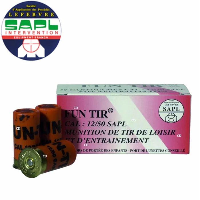 Cartouches Sapl Gomm Cogne Mini Balle Fun Tir Cal. 12 /50 Par 10