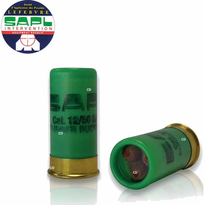 CARTOUCHES SAPL MINI GOMME CHEVROTINES CAOUTCHOUC CAL. 12 /50 PAR 4