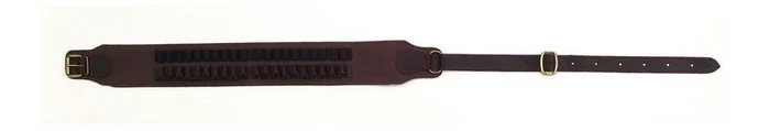 CARTOUCHIERE 2O BALLES TOILE MARRON ET CUIR