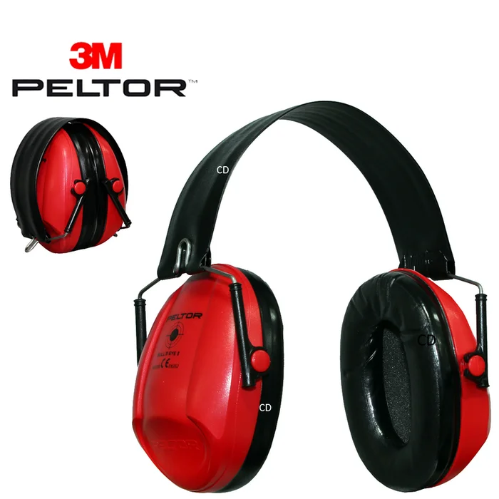 CASQUE ANTI BRUIT PELTOR 3M BULL&rsquo;S EYE 1 ROUGE AVEC SERRE-TETE PLIABLE