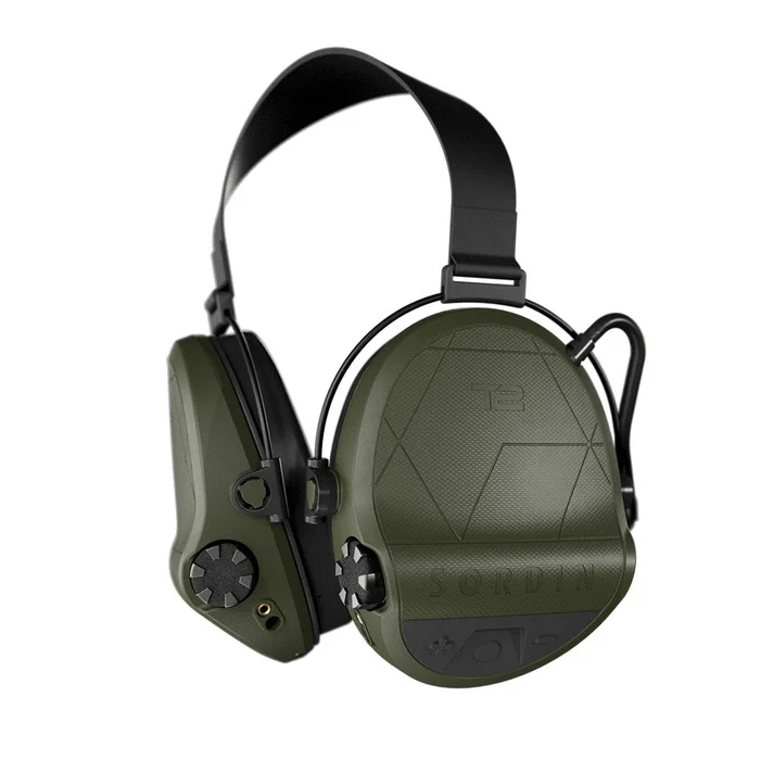 Casque anti-bruit Suprême T2 serre-nuque tissu noir – Vert Olive